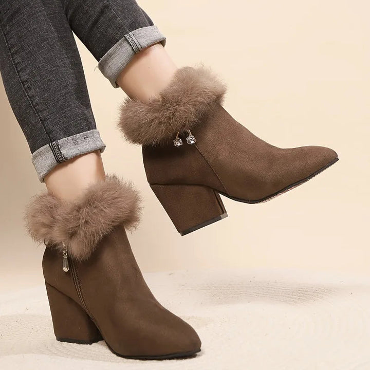 Elara Fur Ankle Boots