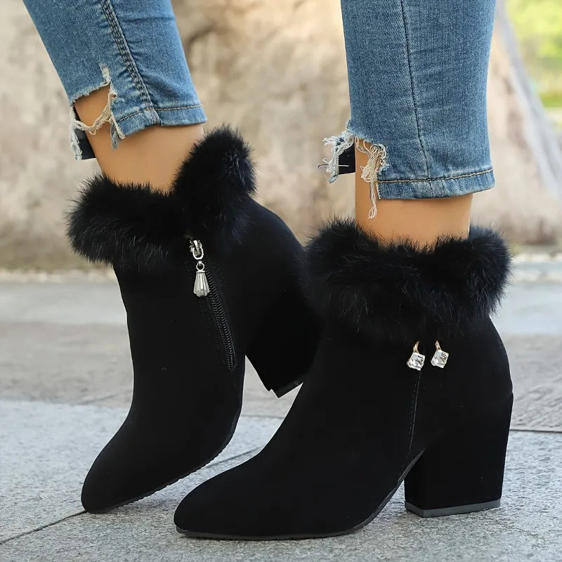 Elara Fur Ankle Boots
