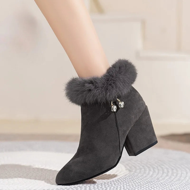 Elara Fur Ankle Boots