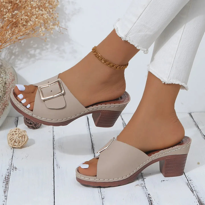Buckle Block Heels