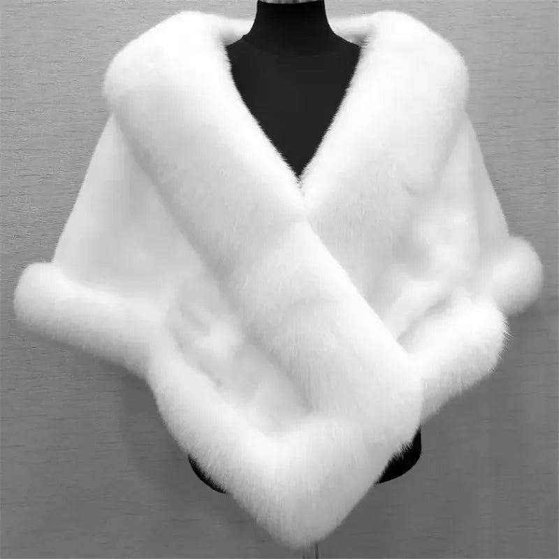 Luxury faux fur Wrap