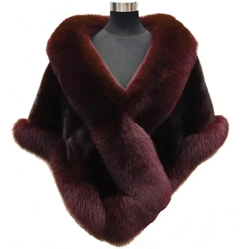 Luxury faux fur Wrap
