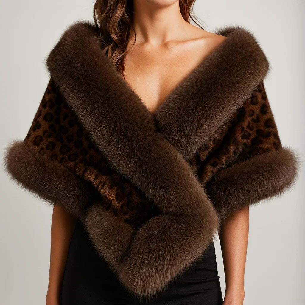 Luxury faux fur Wrap